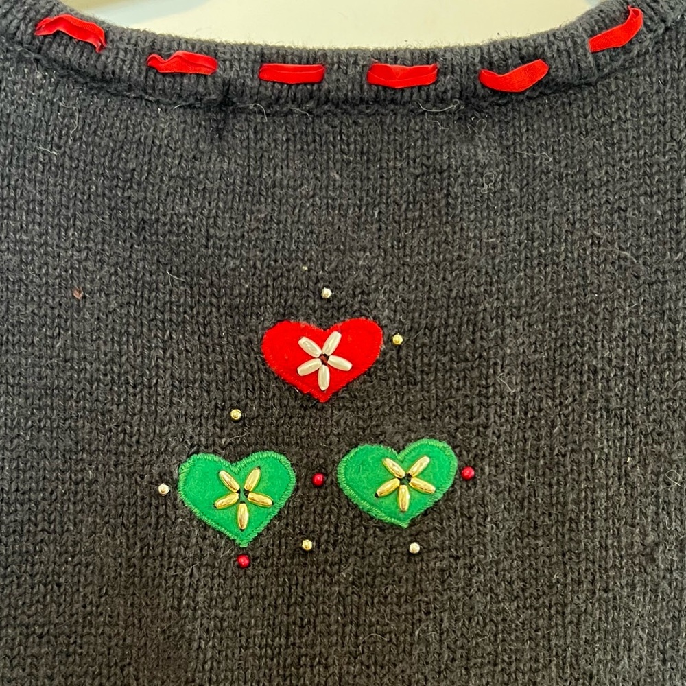 VNTG Segue Embroidered Ugly‎ Christmas Vest - Picture 4 of 6